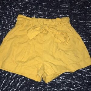 yellow style shorts